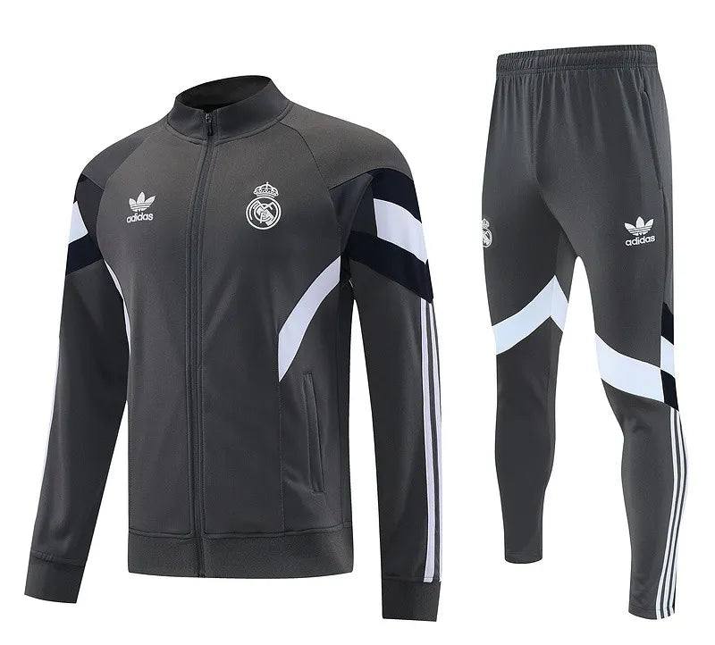 Real Madrid Tracksuit - Grey