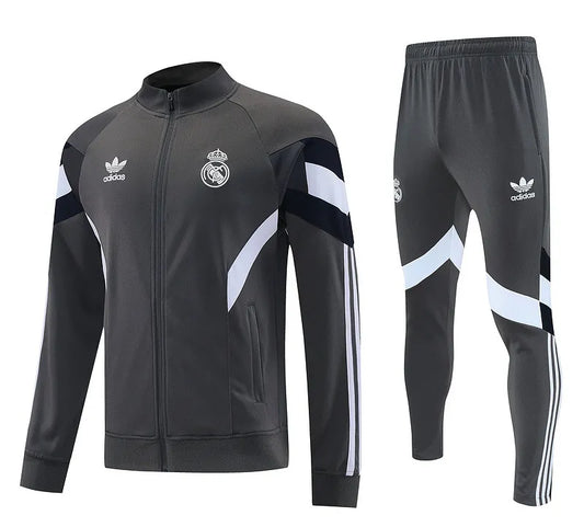 Real Madrid Tracksuit - Grey