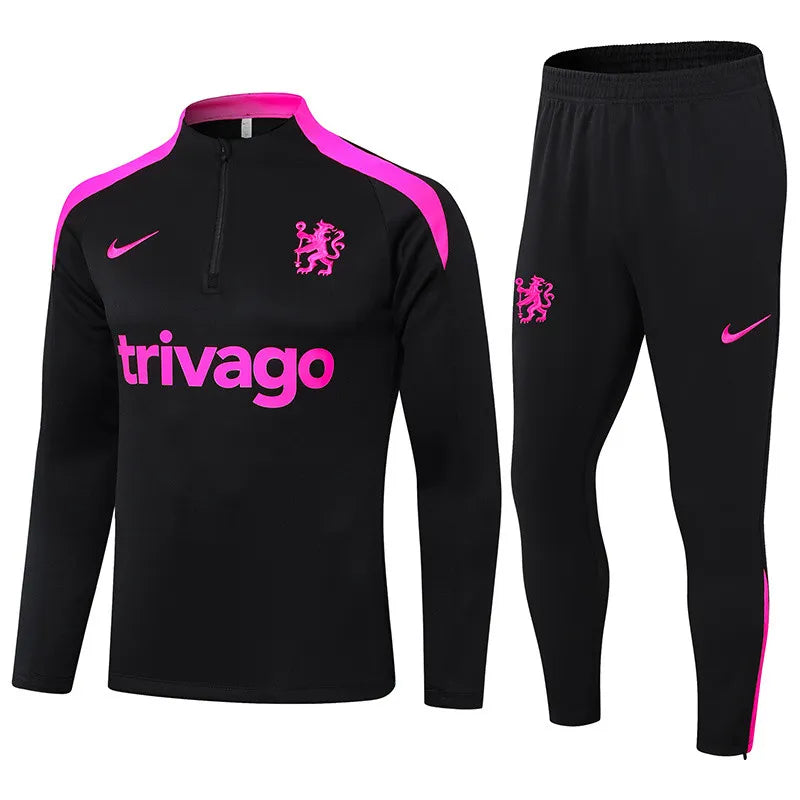 Chelsea Tracksuit - Black/Pink