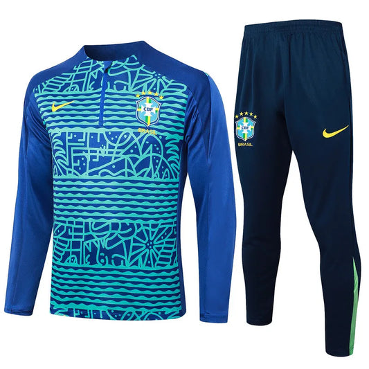 Brazil Tracksuit - Blue Pattern