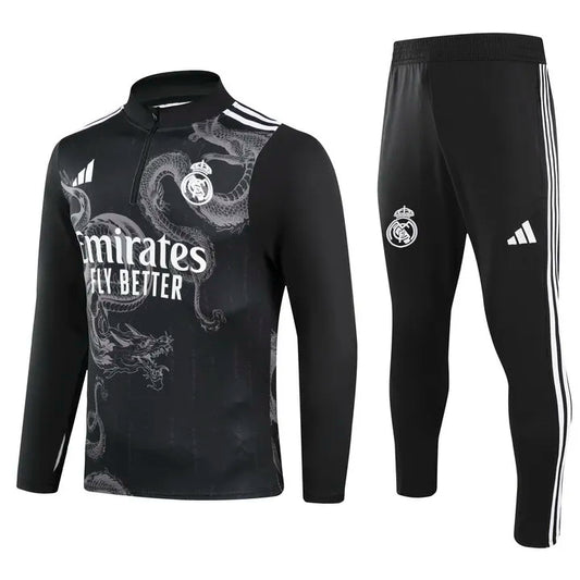 Real Madrid Tracksuit - Black Dragon